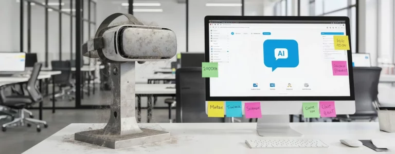 Amy Peck explains why ChatGPT overtook the metaverse in 2023. Discover extended reality adoption barriers vs generative AI's immediate utility, and how these technologies could converge to create the future of immersive experiences.